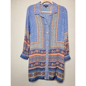 Soiree Womens Casablanca Ditsy Floral Shirt Dress Sz Medium